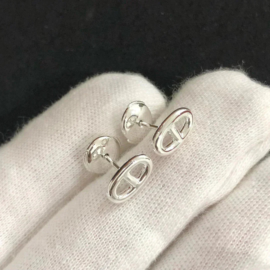 [Auream]CHAINE SMALL EARRINGS GOLD AND SILVER