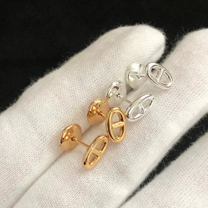 [Auream]CHAINE SMALL EARRINGS GOLD AND SILVER
