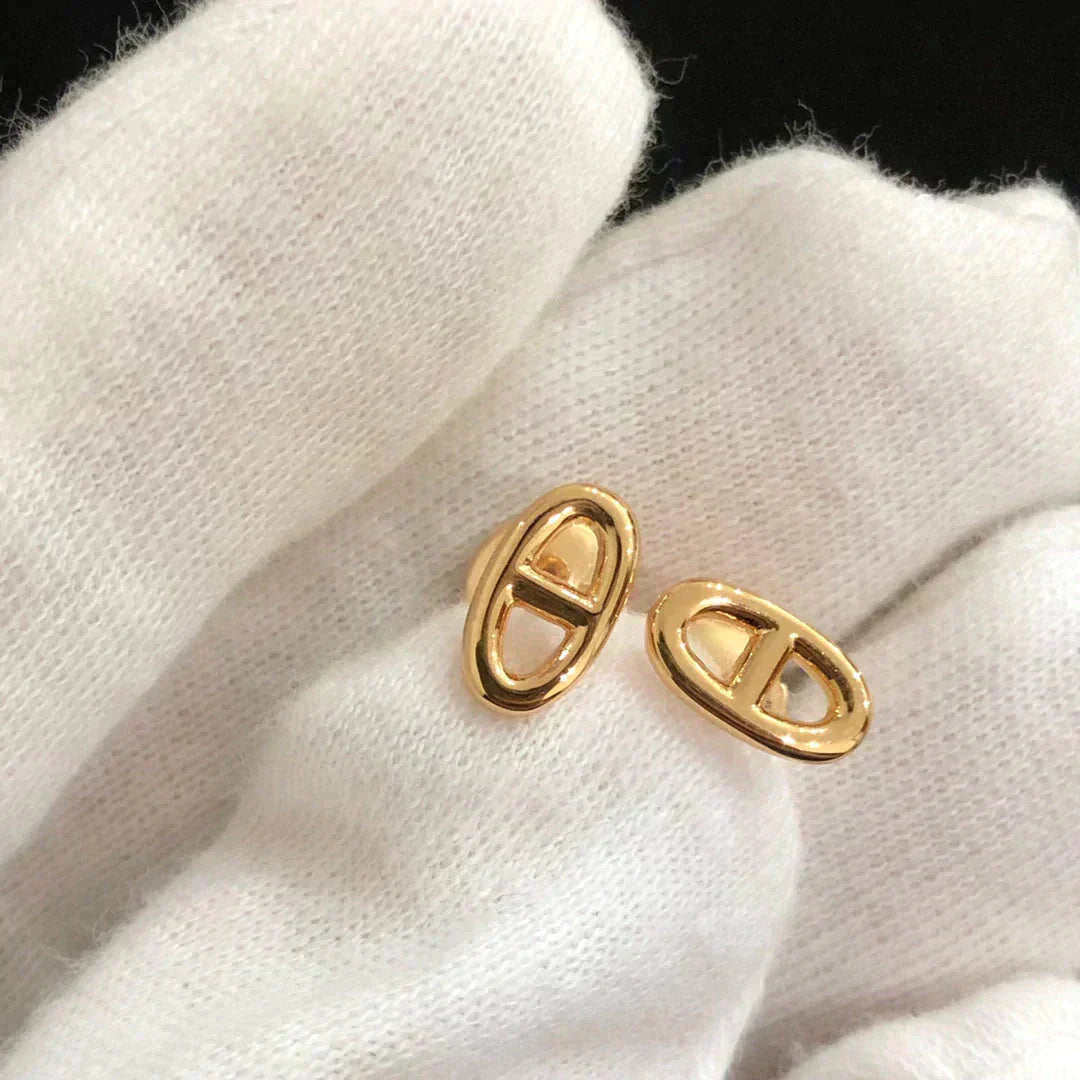 [Auream]CHAINE SMALL EARRINGS GOLD AND SILVER