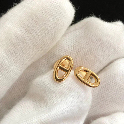[Auream]CHAINE SMALL EARRINGS GOLD AND SILVER