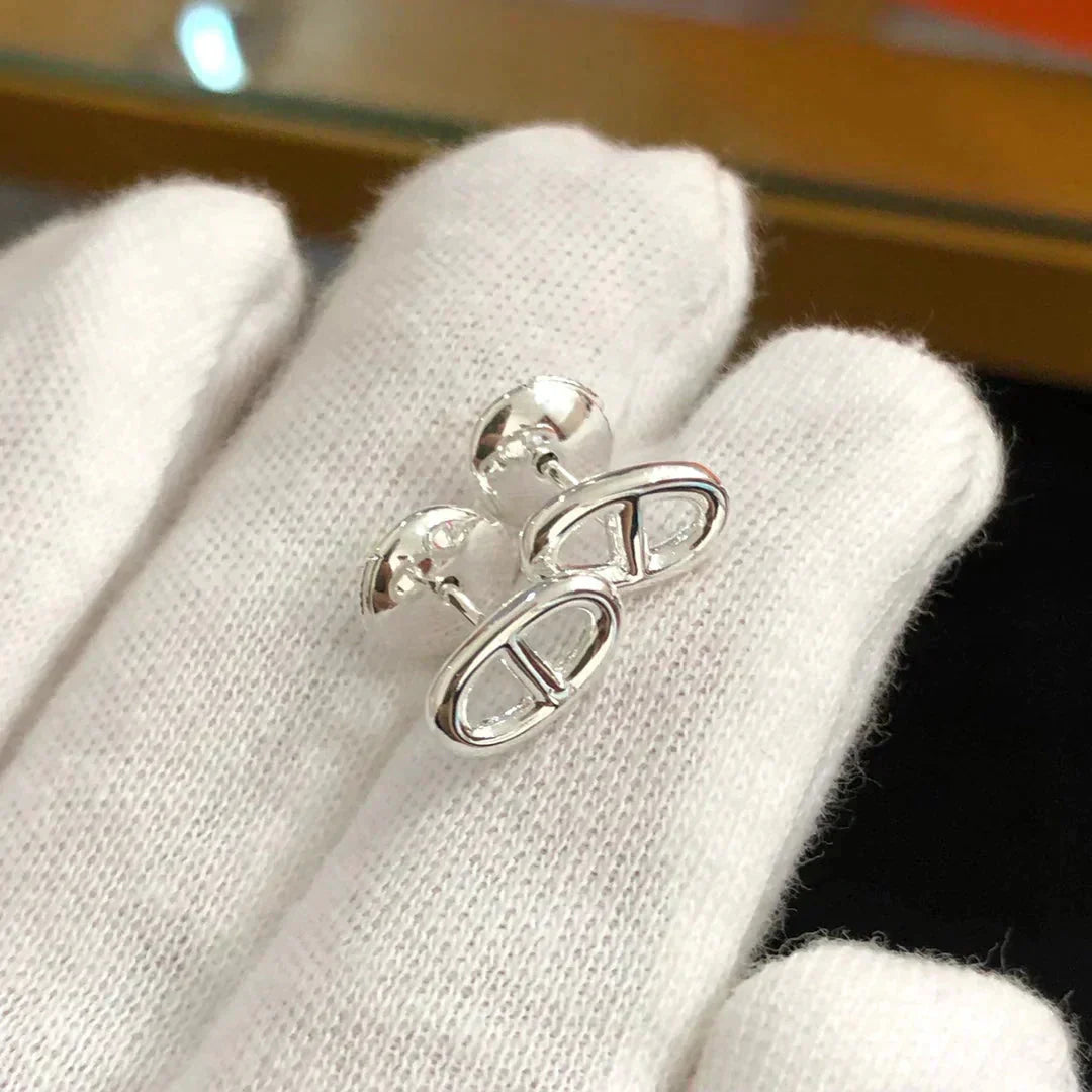 [Auream]CHAINE SMALL EARRINGS GOLD AND SILVER