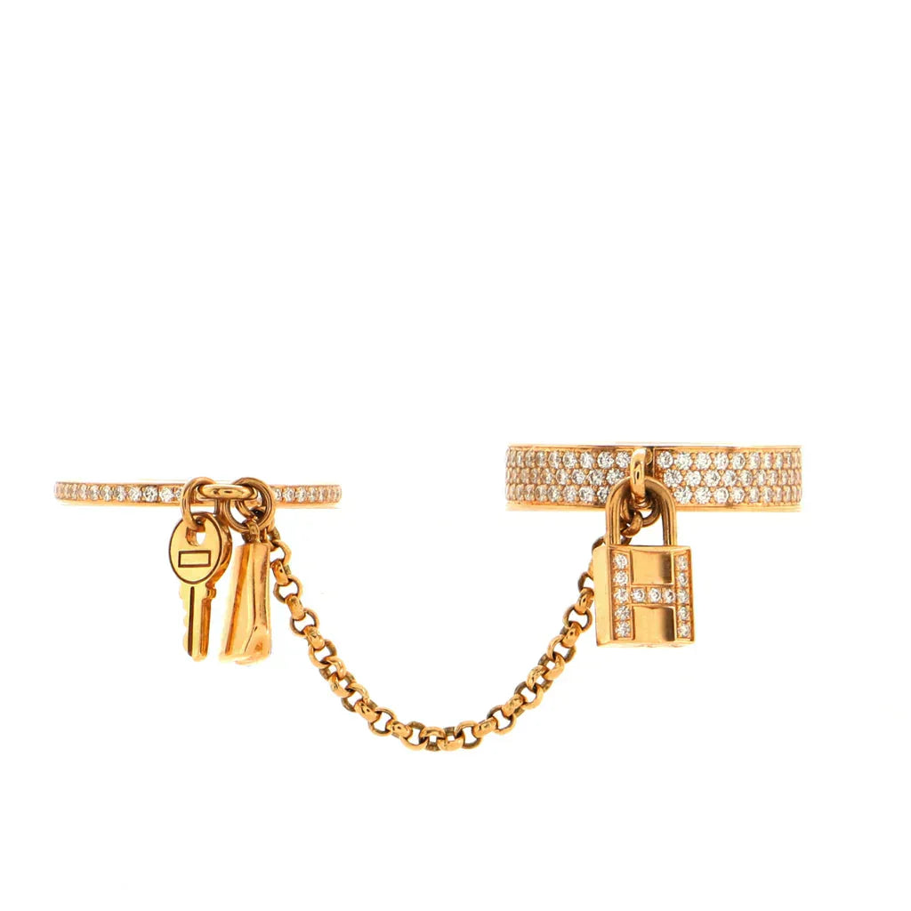 [Auream]HM KELLY CLOCHETTE DOUBLE RING IN  WITH DIAMONDS