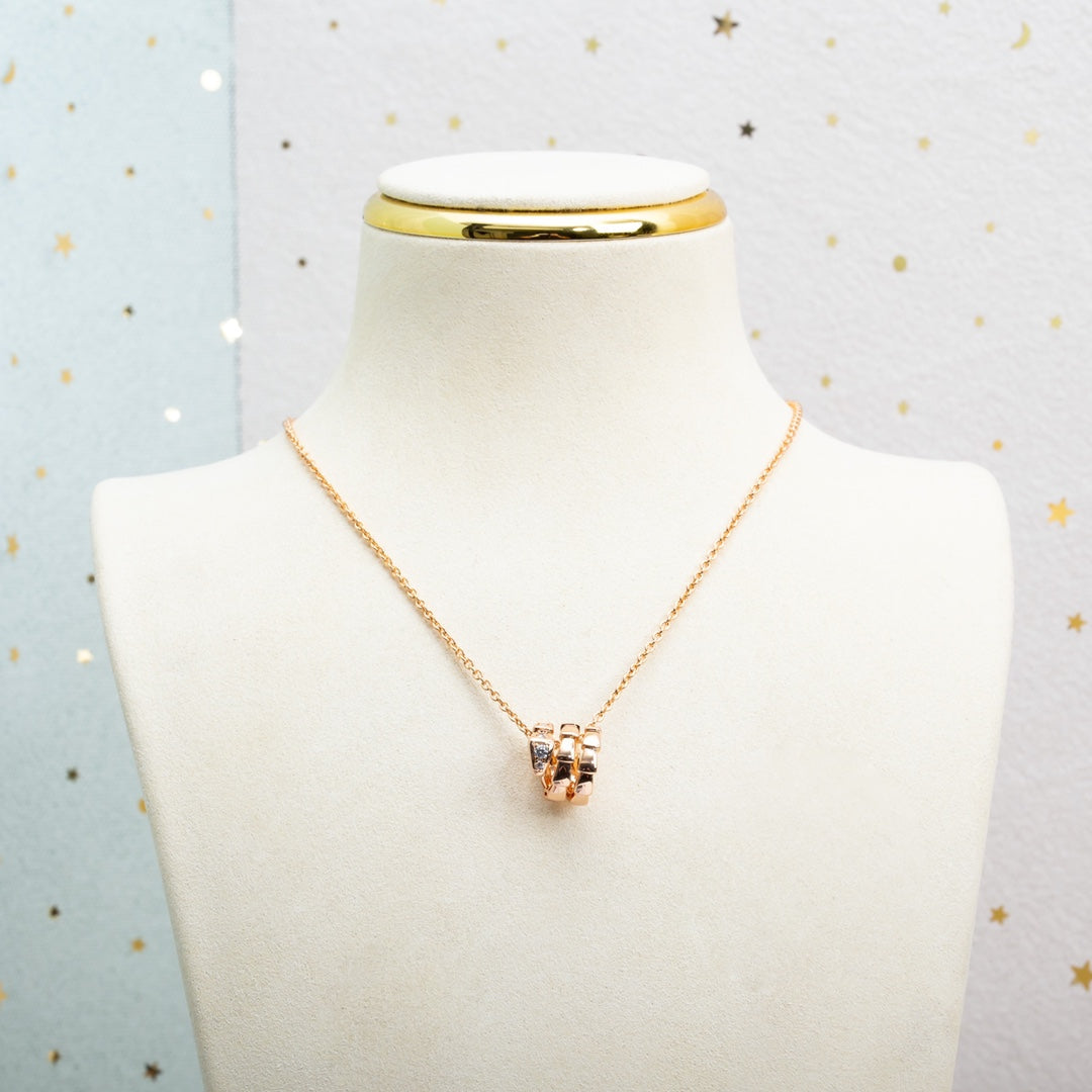 [Auream]SERPENTI PINK GOLD NECKLACE DIAMOND