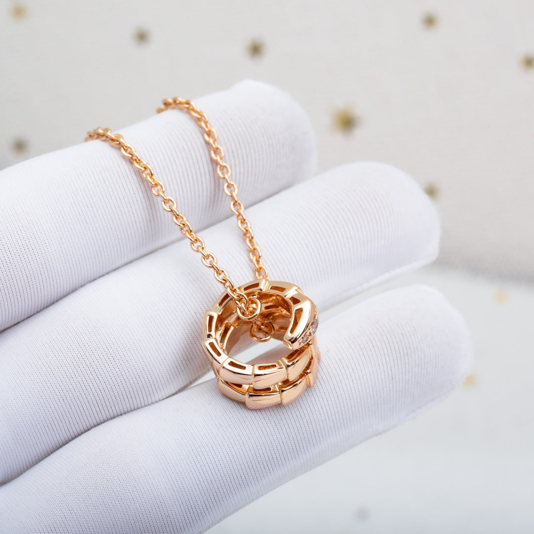 [Auream]SERPENTI PINK GOLD NECKLACE DIAMOND