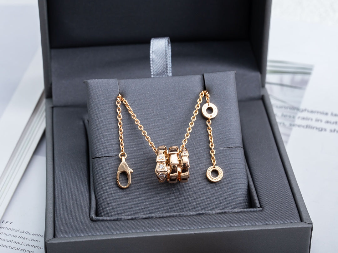 [Auream]SERPENTI PINK GOLD NECKLACE DIAMOND