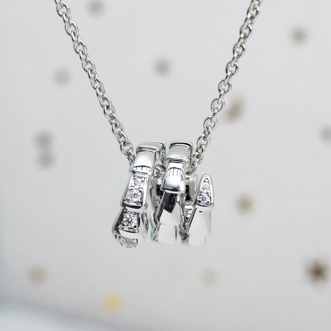 [Auream]SERPENTI SILVER NECKLACE DIAMOND