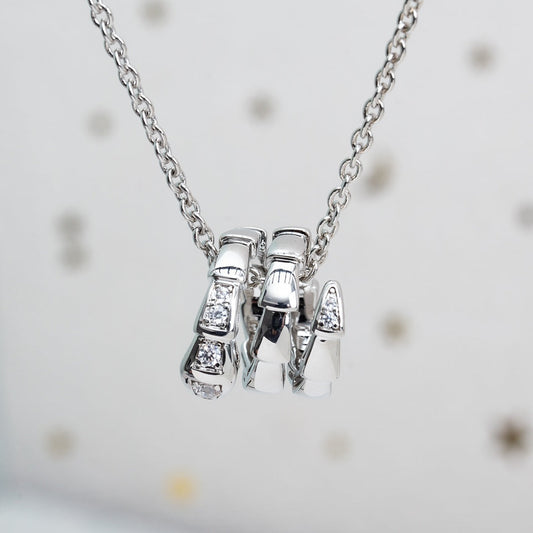 [Auream]SERPENTI SILVER NECKLACE DIAMOND