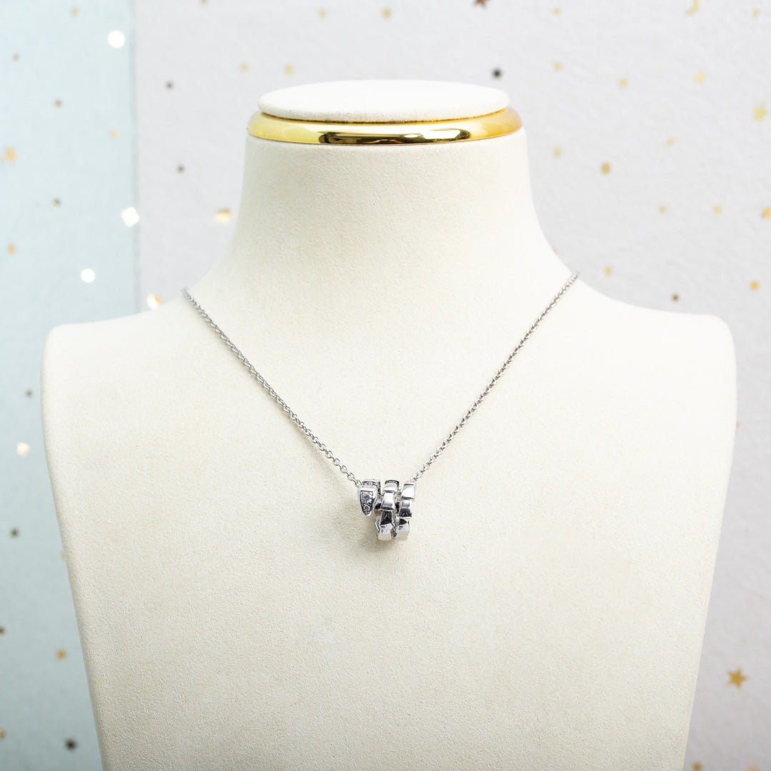 [Auream]SERPENTI SILVER NECKLACE DIAMOND
