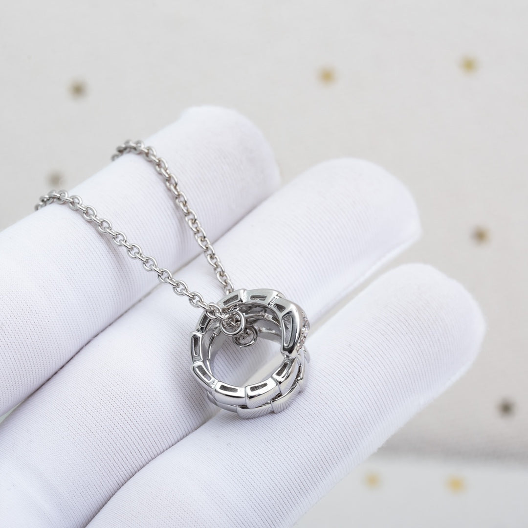 [Auream]SERPENTI SILVER NECKLACE DIAMOND