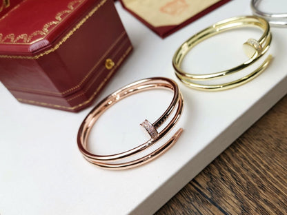 [Auream]JUSTE BRACELET 3.5MM DOUBLE ROW DIAMOND