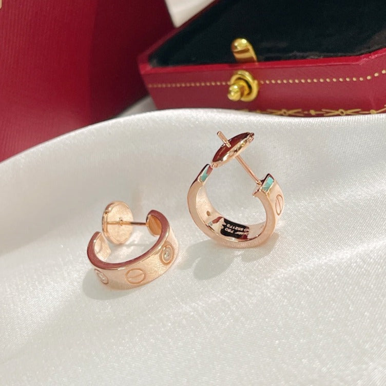 [Auream]LOVE EARRINGS 5.7MM 2 DIAMONDS