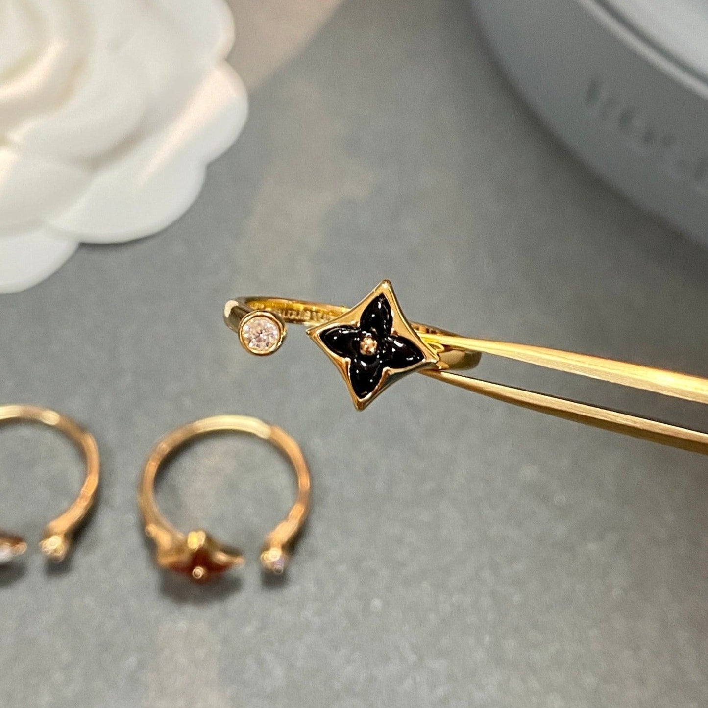 [Auream]STAR 1 DIAMOND OPEN RING