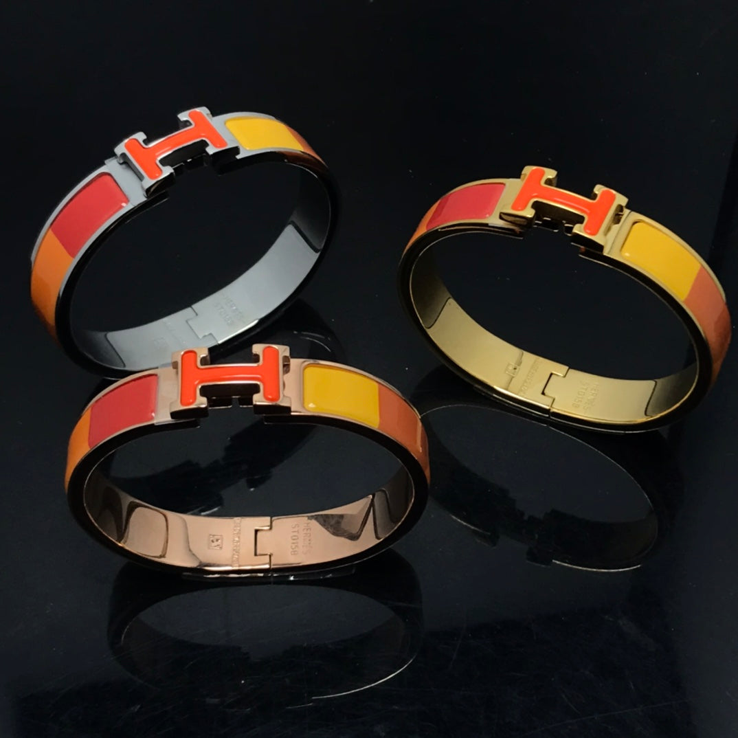 [Auream]H BRACELET ORANGE RAINBOW CERAMIC