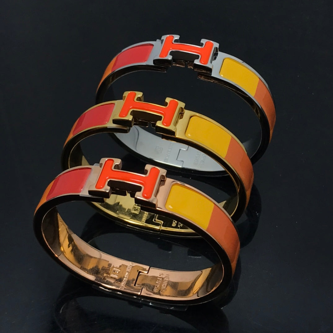 [Auream]H BRACELET ORANGE RAINBOW CERAMIC