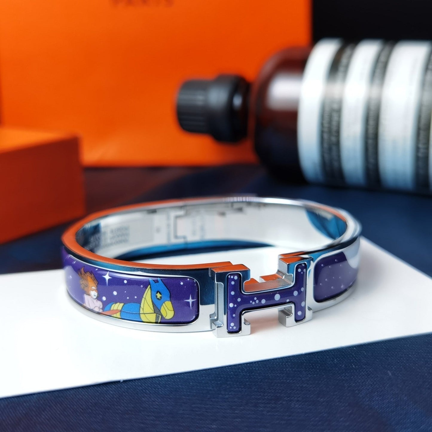 [Auream]H STAR AND MOON BRACELET 12MM