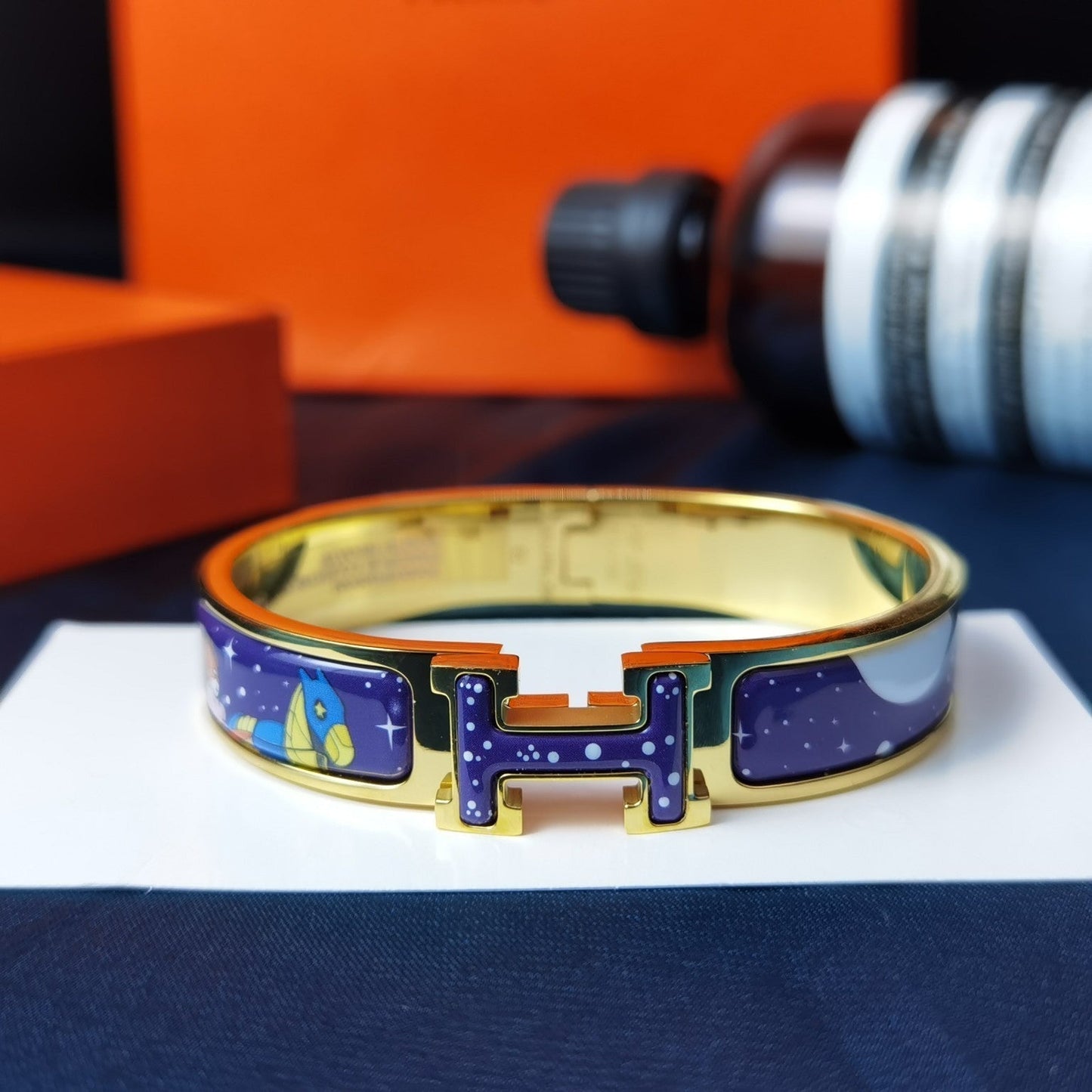 [Auream]H STAR AND MOON BRACELET 12MM