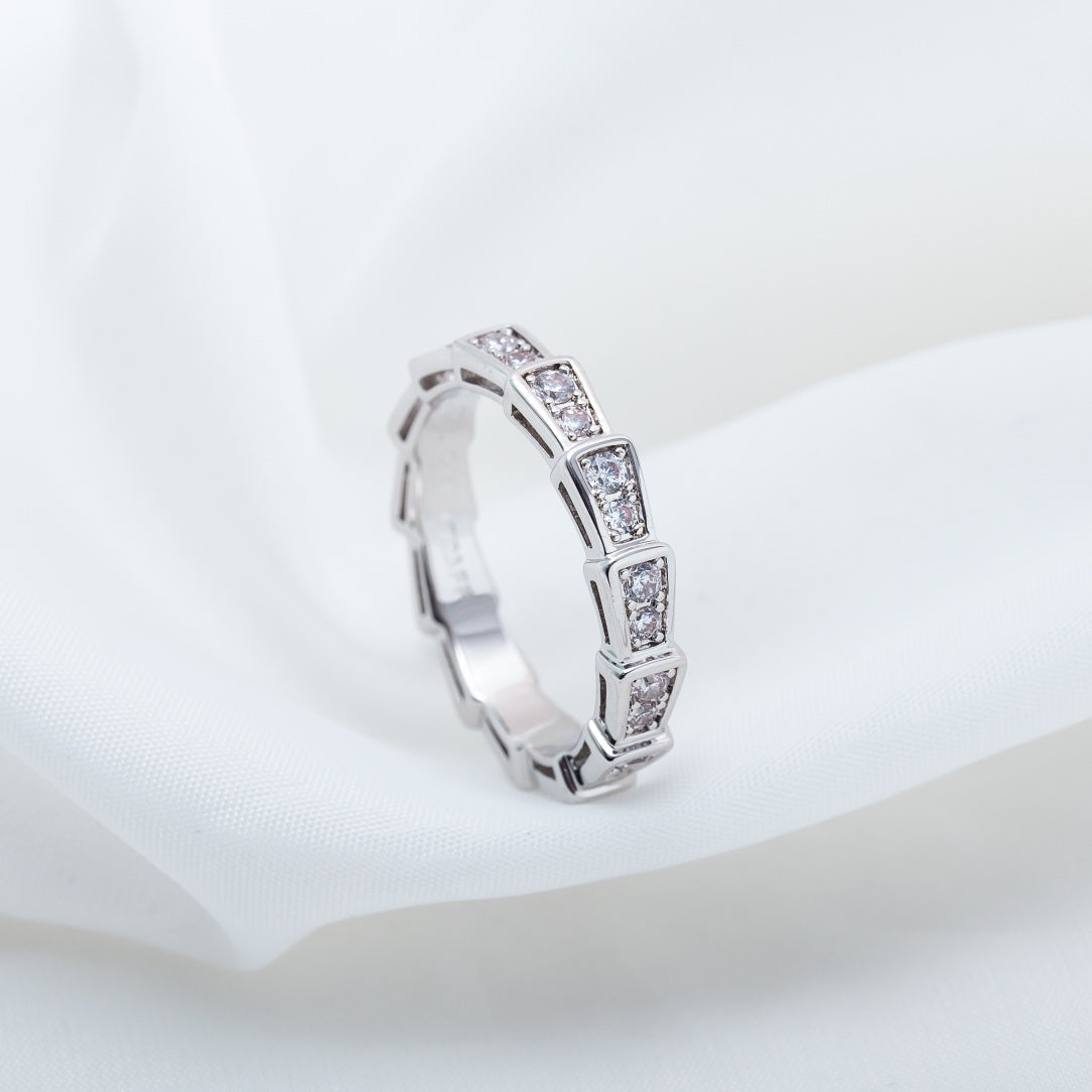 [Auream]SERPENTI RING SILVER DIAMOND PAVED 3MM