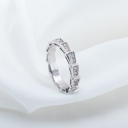 [Auream]SERPENTI RING SILVER DIAMOND PAVED 3MM