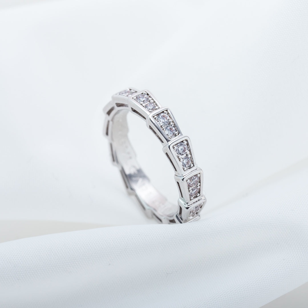 [Auream]SERPENTI RING SILVER DIAMOND PAVED 3MM