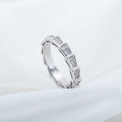 [Auream]SERPENTI RING SILVER DIAMOND PAVED 3MM