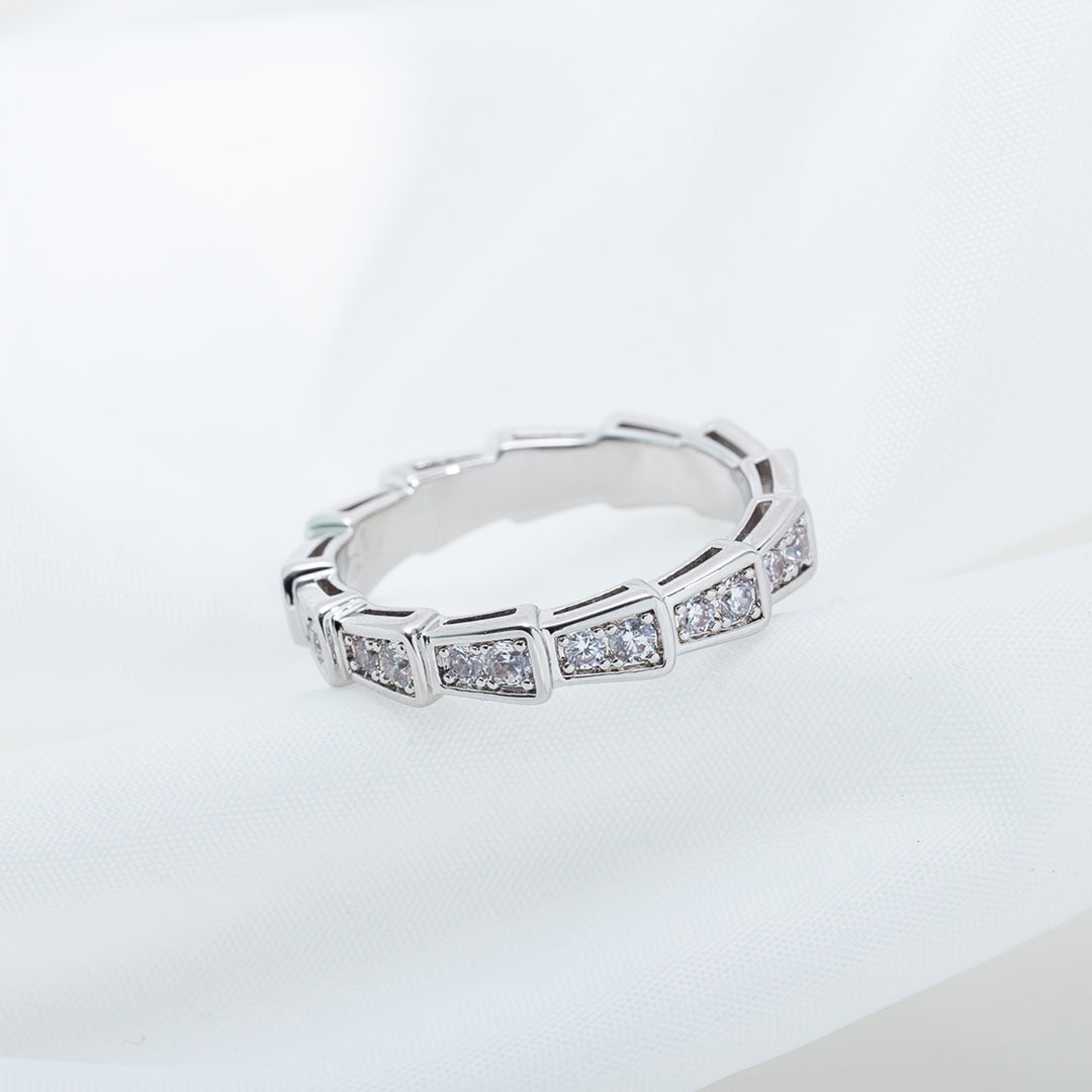 [Auream]SERPENTI RING SILVER DIAMOND PAVED 3MM
