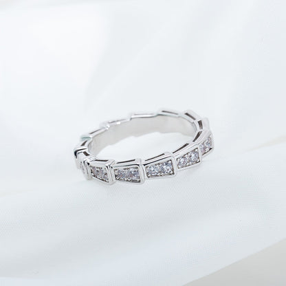 [Auream]SERPENTI RING SILVER DIAMOND PAVED 3MM