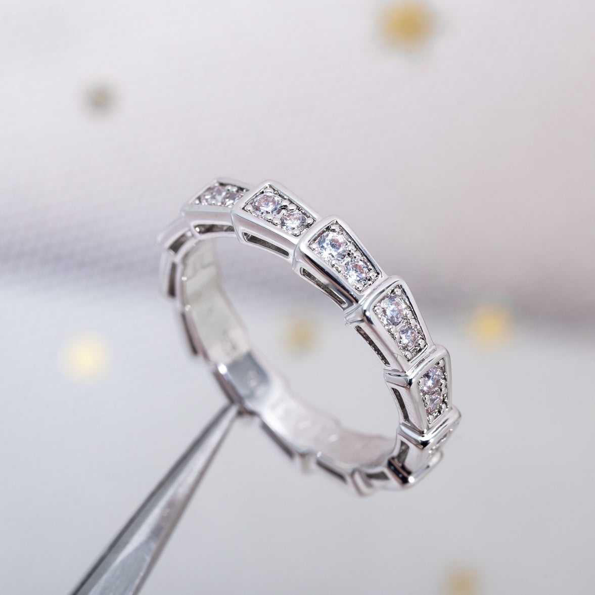 [Auream]SERPENTI RING SILVER DIAMOND PAVED 3MM