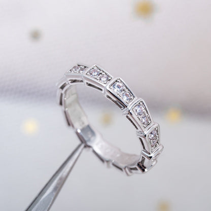 [Auream]SERPENTI RING SILVER DIAMOND PAVED 3MM