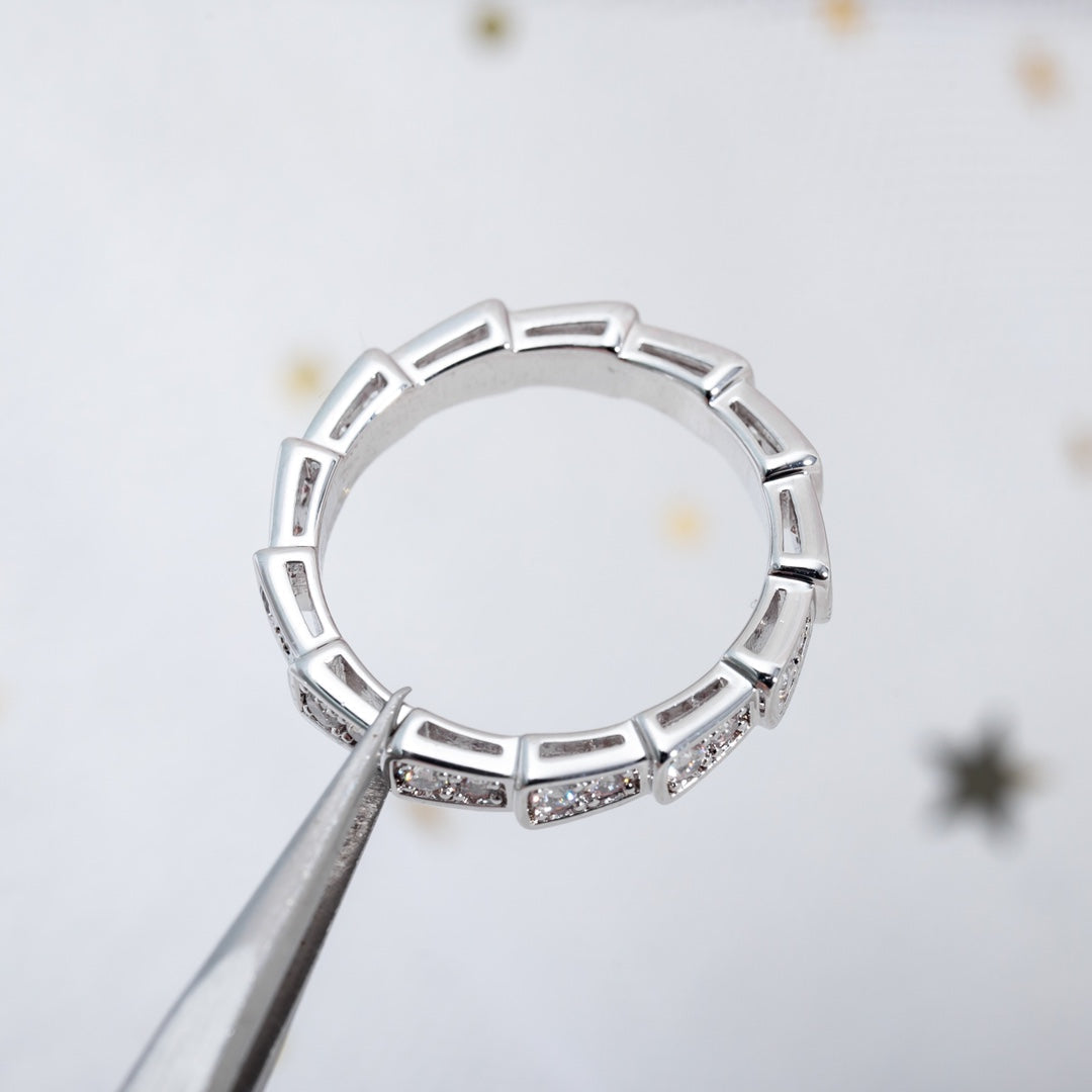 [Auream]SERPENTI RING SILVER DIAMOND PAVED 3MM