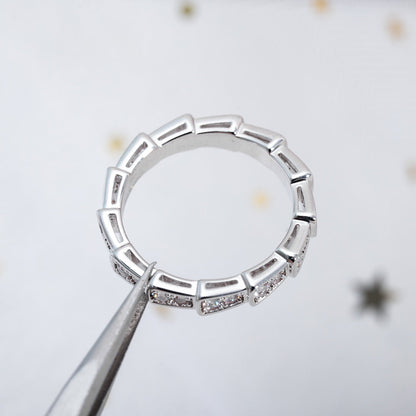[Auream]SERPENTI RING SILVER DIAMOND PAVED 3MM