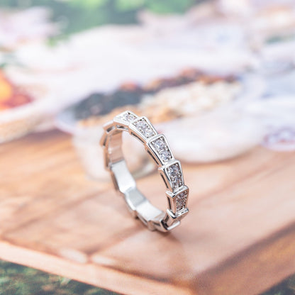 [Auream]SERPENTI RING SILVER DIAMOND PAVED 3MM