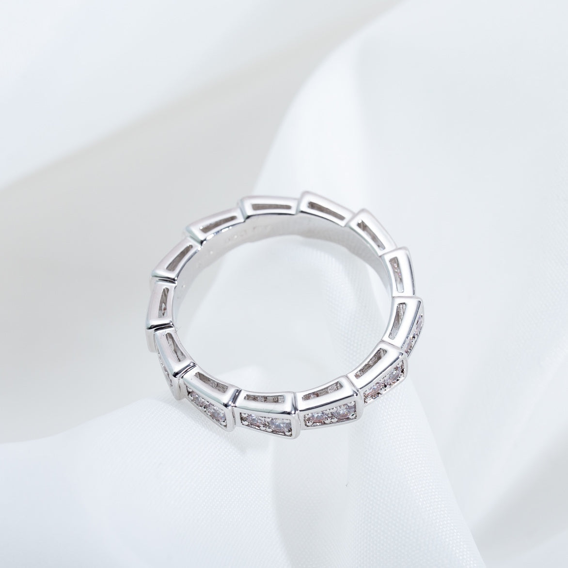 [Auream]SERPENTI RING SILVER DIAMOND PAVED 3MM