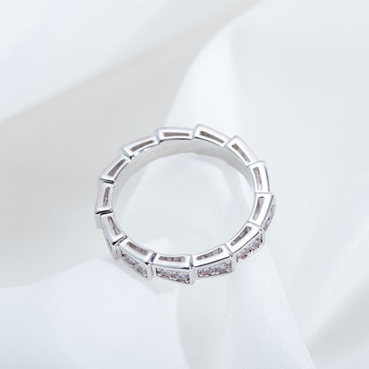 [Auream]SERPENTI RING SILVER DIAMOND PAVED 3MM