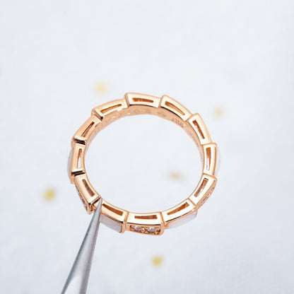 [Auream]SERPENTI RING PINK GOLD DIAMOND MOP 3MM