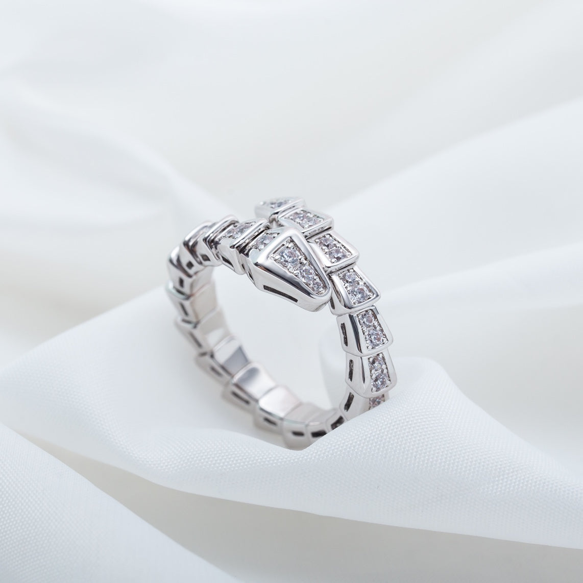[Auream]SERPENTI RING SILVER DIAMOND PAVED 4MM