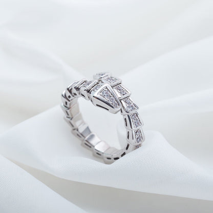 [Auream]SERPENTI RING SILVER DIAMOND PAVED 4MM