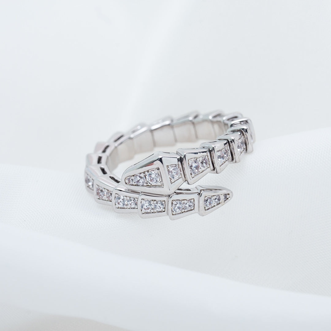 [Auream]SERPENTI RING SILVER DIAMOND PAVED 4MM