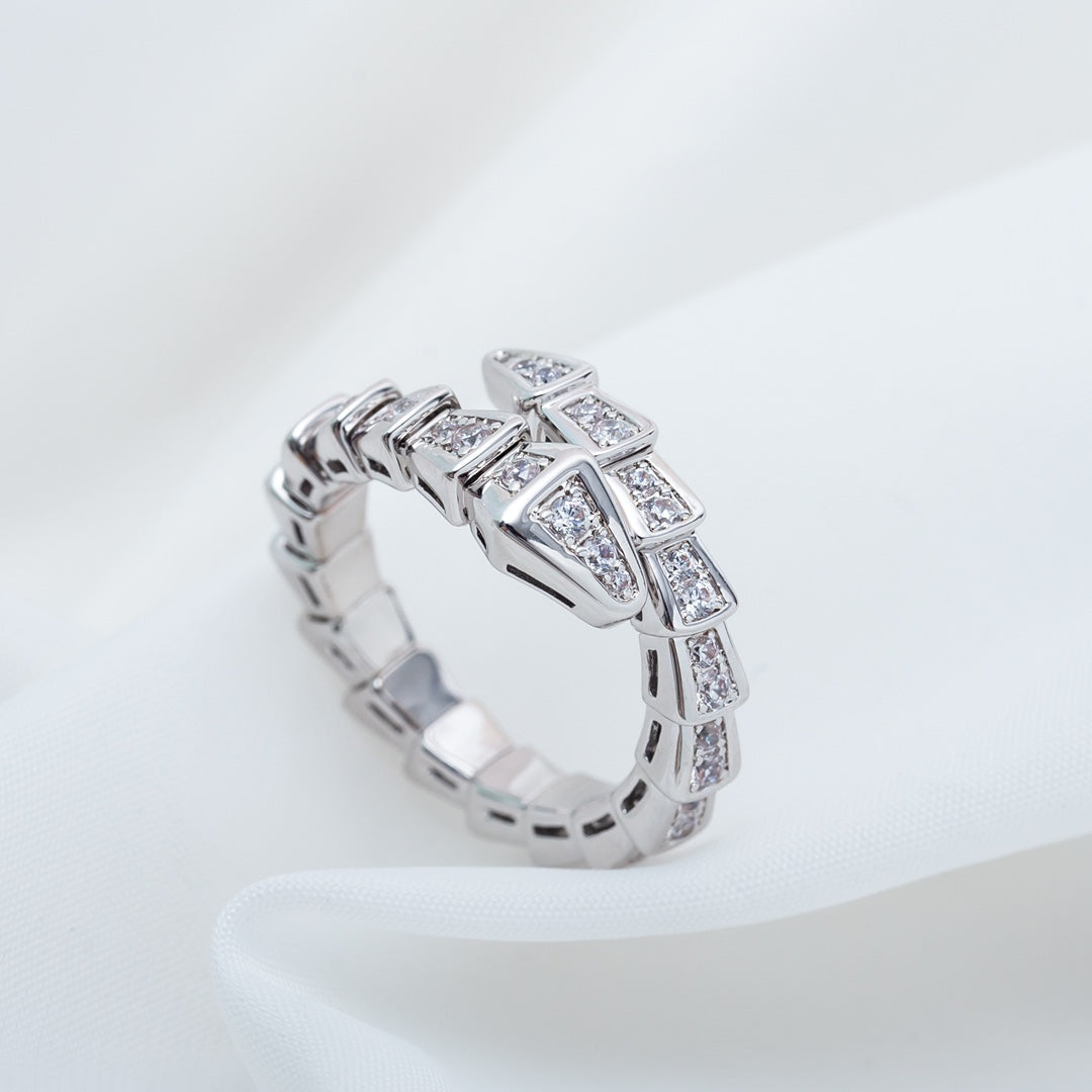 [Auream]SERPENTI RING SILVER DIAMOND PAVED 4MM