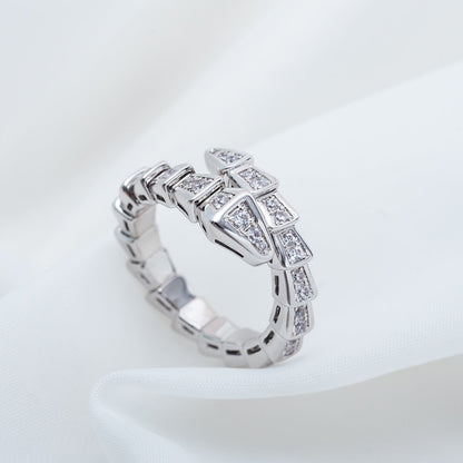 [Auream]SERPENTI RING SILVER DIAMOND PAVED 4MM