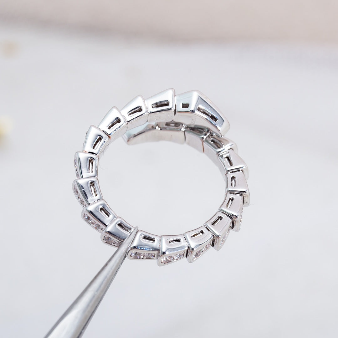 [Auream]SERPENTI RING SILVER DIAMOND PAVED 4MM
