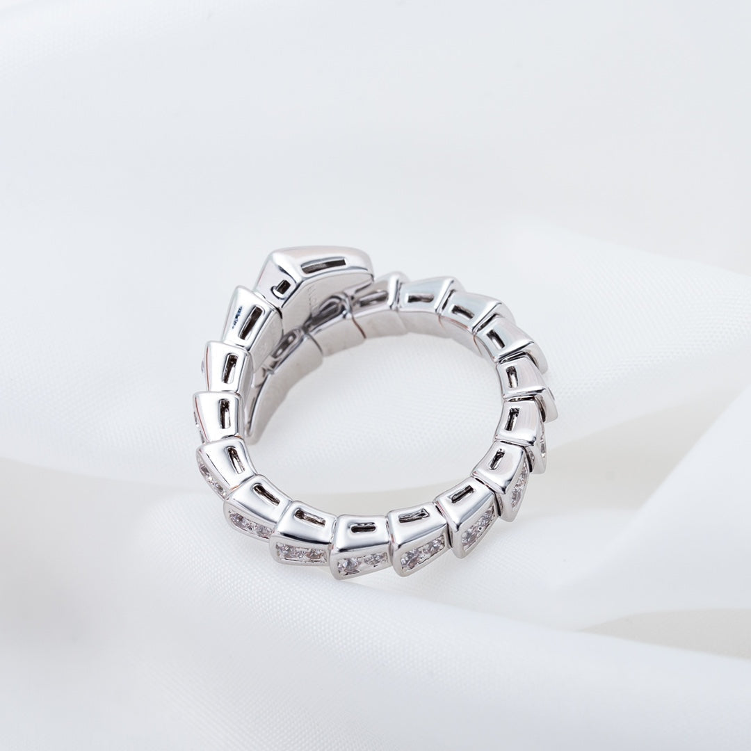 [Auream]SERPENTI RING SILVER DIAMOND PAVED 4MM