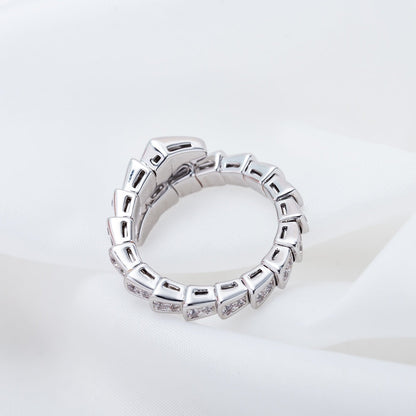 [Auream]SERPENTI RING SILVER DIAMOND PAVED 4MM
