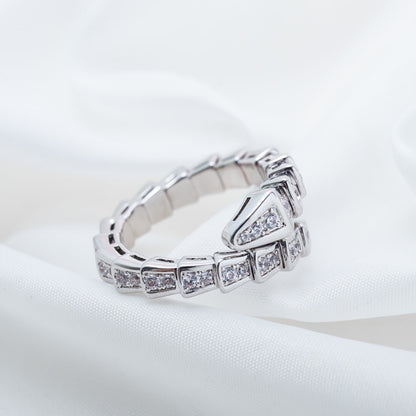 [Auream]SERPENTI RING SILVER DIAMOND PAVED 4MM