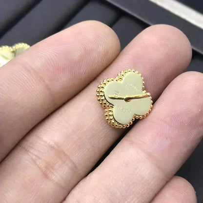 [Auream]CLOVER MINI 9.5MM LASER EARRINGS
