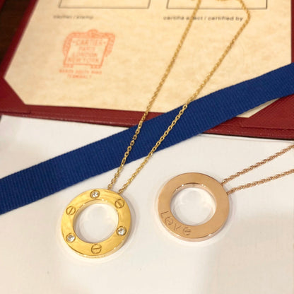 [Auream]LOVE NECKLACE 16MM 3 DIAMONDS