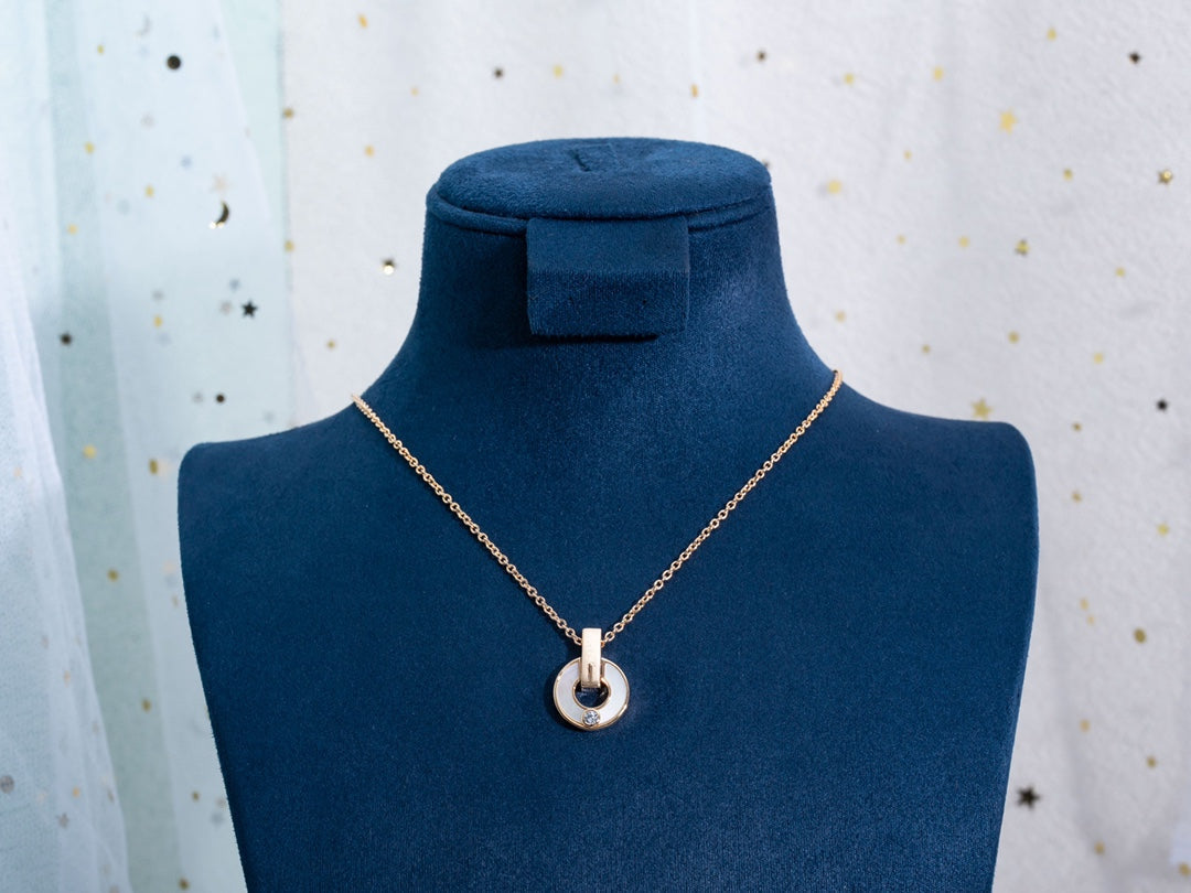 [Auream]GARI NECKLACE PINK GOLD MOP