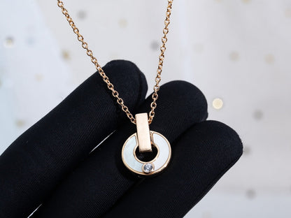 [Auream]GARI NECKLACE PINK GOLD MOP