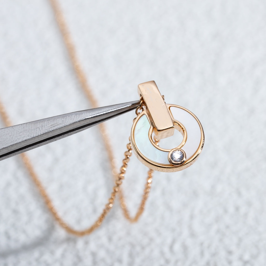 [Auream]GARI NECKLACE PINK GOLD MOP