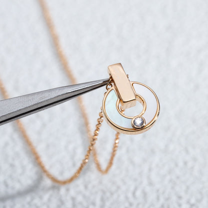 [Auream]GARI NECKLACE PINK GOLD MOP