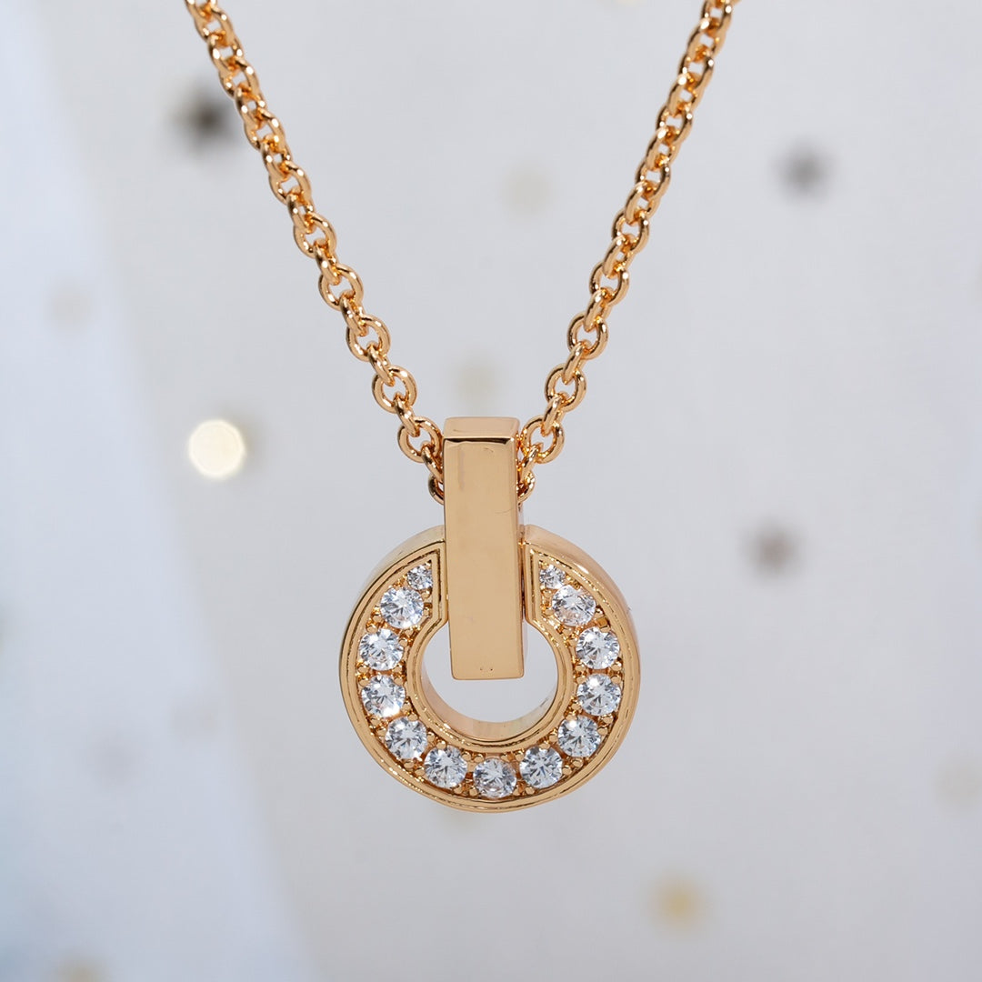 [Auream]GARI NECKLACE PINK GOLD DIAMOND